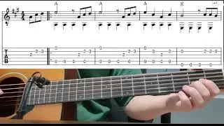When The Saints Go Marching In - Easy Fingerstyle Guitar Playthough Tutorial Lesson With Tabs