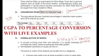 HOW TO CONVERT CGPA INTO PERCENTAGE / LIVE EXAMPLES / MULTIPLICATION FACTOR