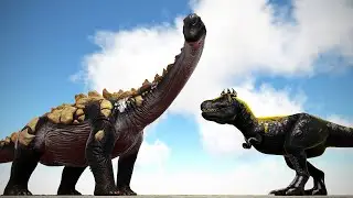 Fire Titanosaur vs. The Nitrado Rex | ARK 