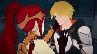 RWBY: Pyrrha kisses JAUNE