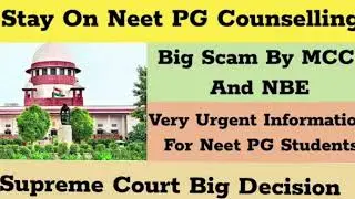 Stay On Neet PG Counselling 🤯 breaking news| Supreme Court Big Decision🥵 Neet PG #neet2024 #neetpg