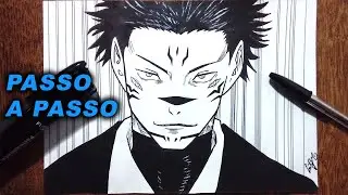 Como Desenhar O SUKUNA MEGUMI ♨😈