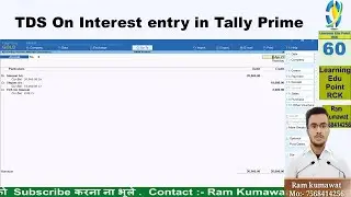 60 TDS On Interest entry in Tally Prime