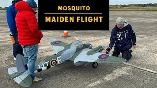 Large RC Mosquito Maiden Flight! Chris Johnson - LMA Testing/ Flying Day