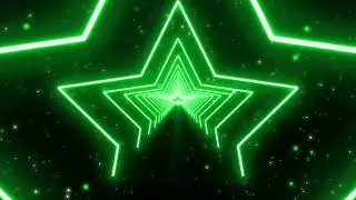 Fast Star Neon Sparkling  Light Star Tunnel Abstract Glow Particles Background