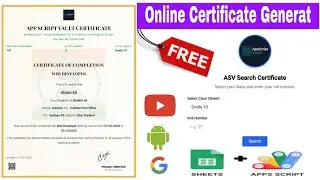 How to Make a Dynamic Student Certificate Web App using Google App Script & Spreadsheet | 