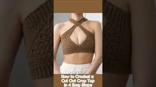 How to Crochet a Cut Out Crop Top in 4 Easy Steps #crochet #crochetpattern #crochettutorial #diy