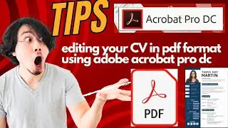 edit your cv in pdf format using adobe acrobat pro dc | pdf editing tutorial