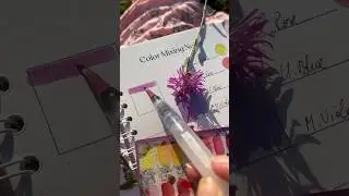 Field flower watercolor mixing process #watercolorpainting #watercolor #art #watercolortutorial