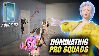 Dominating Pro Squads In Intense Situation| Sharp Aquos R2 😍| R2 Pubg Test 2024