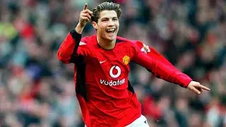 Ronaldo's first goal for Manchester United. Goal Ronaldy Manchester United