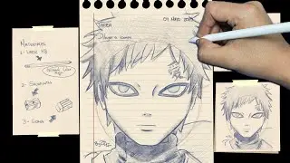 CLASE #17 CÓMO DIBUJAR A GAARA 我愛羅 