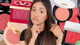 NEW BLUSHES RANKED! Powder Blush Roundup ! Hermes, Valentino , Haus labs, Gucci, Armani and More!