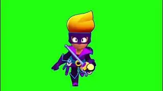 AMBER DE LA VEGA RUNNING ANIMATION GREEN SCREEN BRAWL STARS