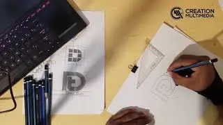 Sketching Logo Process - Aprann konnen kijan pouw fè yon logo ak kreyon e fèy - Creation Multimedia