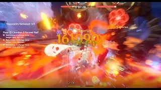 [Genshin Impact] 2.3 Spiral Abyss - Floor 12 - 9 Stars (C6 Beidou / C0 Hu Tao)