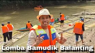 Rakit Bambu di Balangan di Lombakan, di Acara Balanting Bamudik