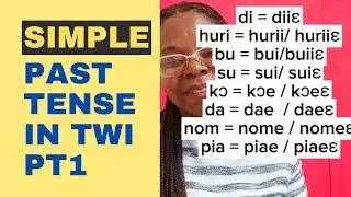 Lesson 34: The Simple Past Tense in Twi pt1