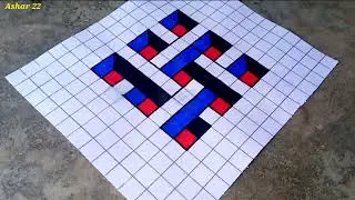 Very Easy!! How To Draw 3D Hole - Anamorphic Illusion - 3D Trick Art on Paper