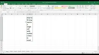 How to fit long text in a single cell with multiple lines in excel