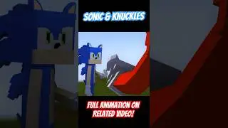 A conversation between two rivals! #sonic #minecraftshorts #shorts #knuckles #mineimator