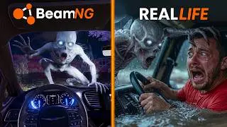 BeamNG vs REAL LIFE: Night Stalker Returns ! Reconstructing a TOTALED Sinking Car (Total Crunch #16)
