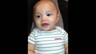 Baby saying mama.