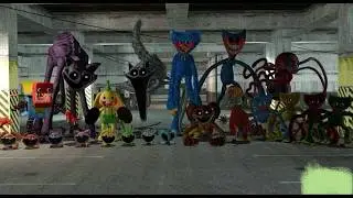 All Poppy Playtime Monsters Chase in an abandon Mall Parking | Garry's Mod!