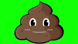 Funny emoji of poo green screen video footage