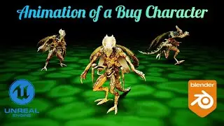 3D Animation of a Bug Character #unreal #3danimation #viral #subscribers #unrealengine5 #blender#3d