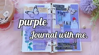 💜 Purple journal with me 💜Soothing journaling / Journal With Me | Fall Journal Spread 