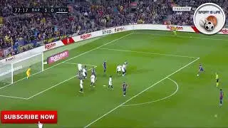 Gol de tiro libre de messi  - barcelona vs sevilla 4-0