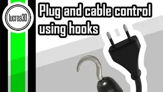 Plug and cable control using hooks in blender tutorial