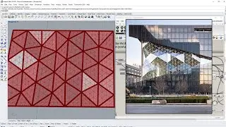 Modelling random triangulated Facade using Grasshopper and Kangaroo