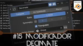 #15 Decimate Modifier en Blender 2.9 - Modificadores Blender