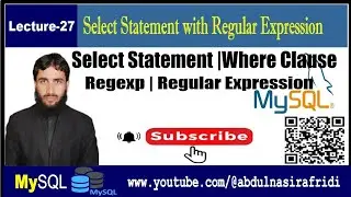 Lecture-27| Select Statements with regular expressions in where clause  in Pashto
