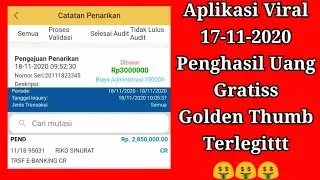 Aplikasi Viral 17 November 2020 Golden-Thumb || Aplikasi Penghasil Uang Terbaru 2020