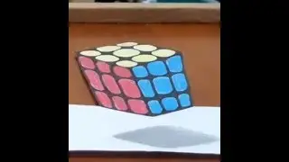 Как нарисовать 3D РИСУНОК на бумаге карандашом. КУБИК РУБИКА. How to draw 3D