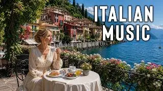 24/7 Morning Coffee in Italy & Italian Vibes 🎶 Amalfi Coast & Lake Como | Mediterranean Music 4K