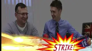 We learn English verbs. strike, scream, run...