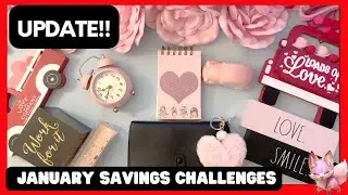 YOU TRYNA SAVE A LIL MONEY?  | COUNTING ALL MY SAVINGS CHALLENGES - UPDATE - JAN 2022 | AUNTIE FOXIE