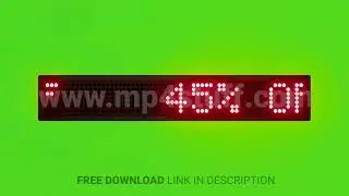 45% Off Scrolling Red Dot Matrix LED Text Animation on Green Screen Seamless Loop