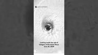 Hurricane Beryl, as seen on satellite