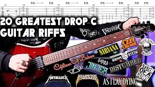 20 Greatest DROP C Guitar Riffs | With Tabs