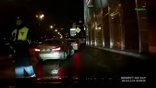 Volvo S60R 500 HP racing with Lancer Evolution 8 (Antilag) on wet