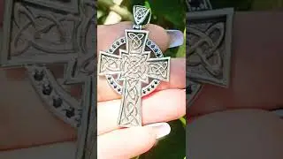 крест колумба с золотым кельтским узором #колумб #крестколумба #подарокмужчине #талисман #оберег