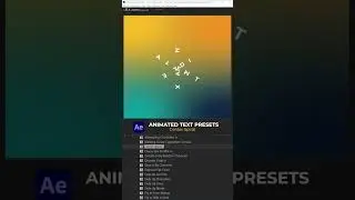 After Effects - Animated Text Presets - Center Spiral 