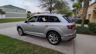 2021 2023 Audi Q7 , Long press the Unlock or Lock - to open and close the Windows and Sunroof