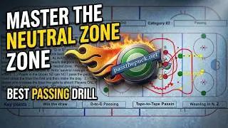Basic Passing Drill 40:  Neutral Zone Face Off Drill