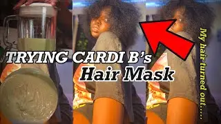 I TRIED CARDI B'S HAIR MASK ON MY 4 TYPE HAIR......Does It Really Work?